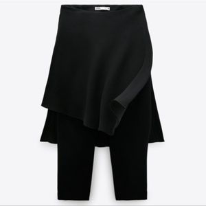 NWT ZARA FLOWY PAREO PANTS WITH SKIRT